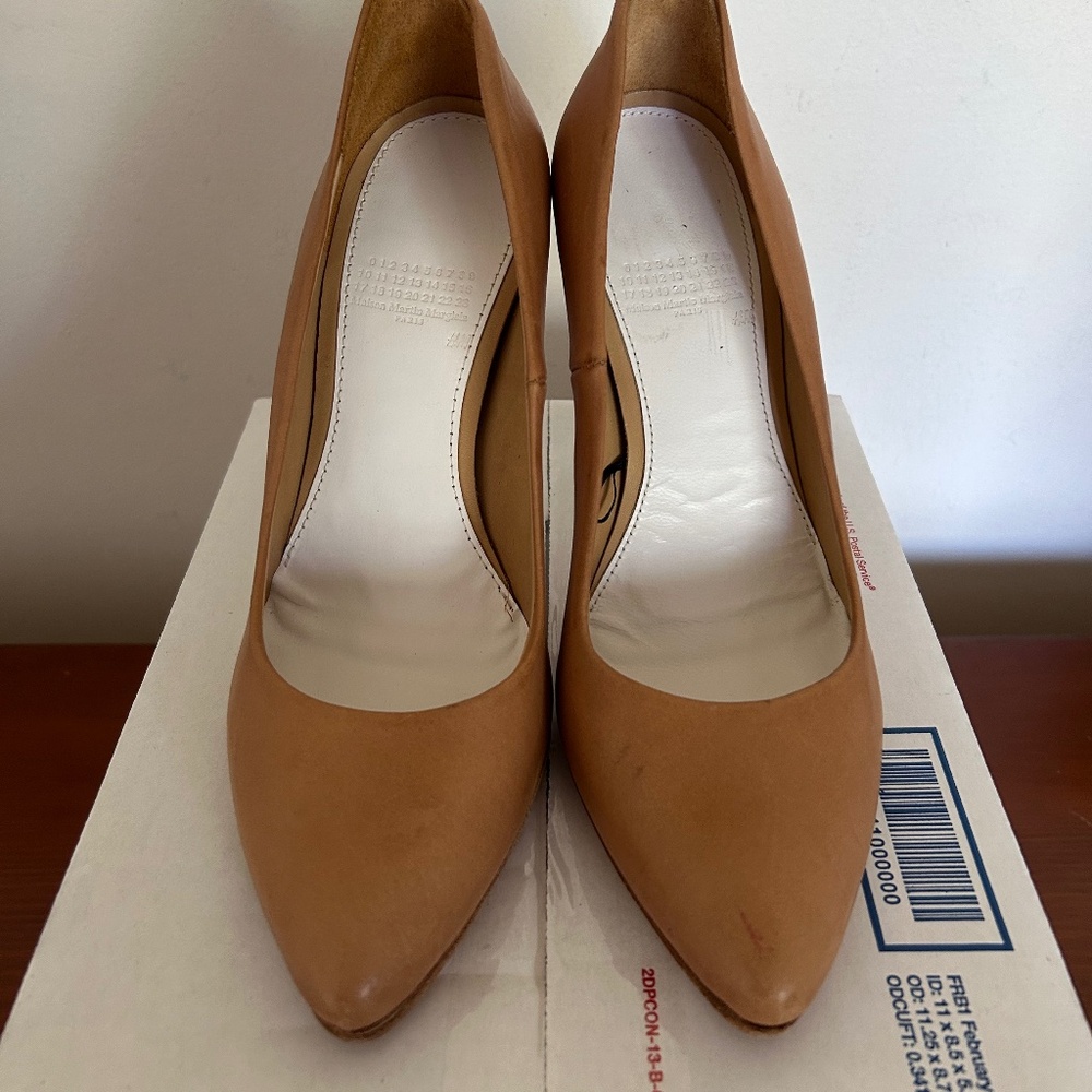 BNWOB Maison Martin Margiela x H&M Brown Plexiglass Wedge Heels  38